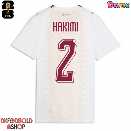 Marokko Achraf Hakimi #2 Udebanetrøje Dame VM 2026 Kort ærmer